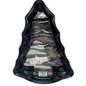 Crofton Chefs Collection Christmas Tree Cake Pan Heavy Gauge Steel Oven Safe